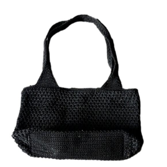 The Sak Handbags - The SAK Original Blavk Crochet Shoulder Bag‎ Double Handle